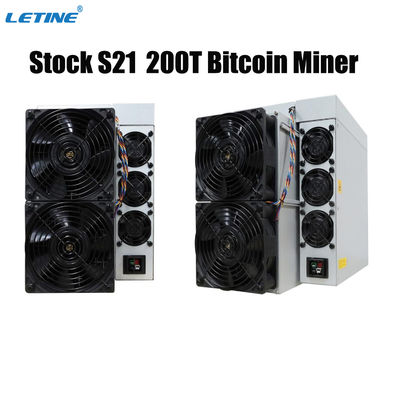 Bitmain Antminer S21 200T BTC Asic Miner 17.5W/J 3550W Máquina de mineração de Bitcoin