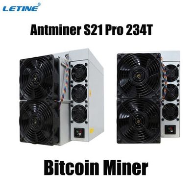 Novo Bitmain Asic Antminer S21 Pro 234T 15J/T Bitcoin Miner S21 200T Máquina de mineração