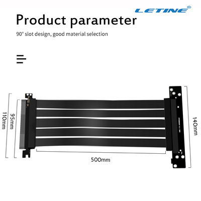 PCIE cabografam o cabo de mineração 200mm de Parts GPU do mineiro de Asic 300mm 150mm