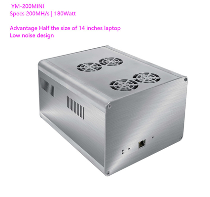 Mineiro de baixo nível de ruído do blockchain do projeto ETH etc. de YM-200MINI 200MH 180Watt