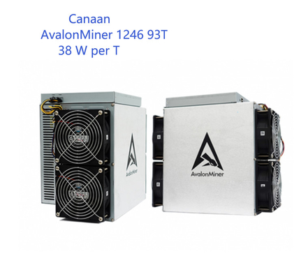 1246 algoritmo 38W de 93T Canaan Avalonminer SHA 256 pelo mineiro A1246 93T de T BTC Asic