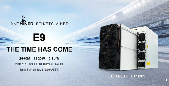 Rentabilidade EtHash ETH do antminer e9 do bitmain de Bitmain Antminer E9 2.4Gh 1920W