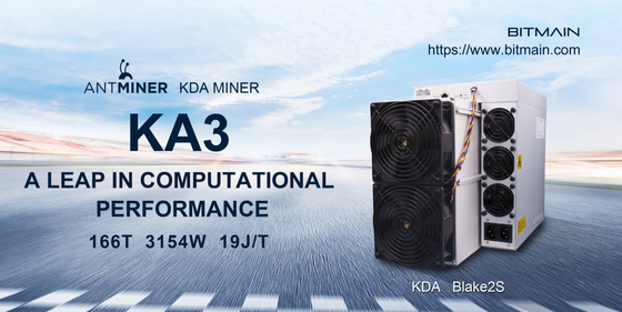 Mineiro da moeda refrigerar de ar KDA do algoritmo de KA3 Bitmain Asic Antminer Blake 2s