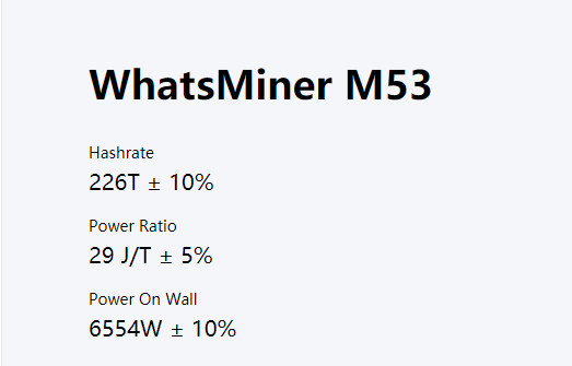 Mineiro do algoritmo de Water Cooling SHA-256 do mineiro de Whatsminer M53 hidro Asic
