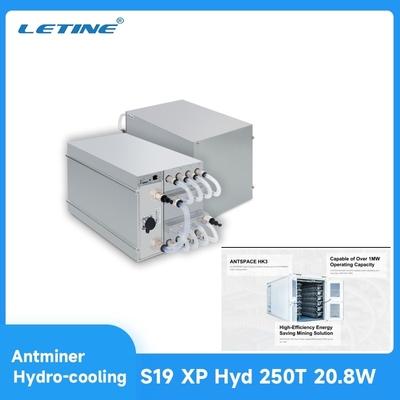 SHA256 BTC/BCH/BSV Algoritmo Bitcoin Miner S19e XP Hyd 251TH/s 5522W 22J/T Hidro-refrigeração
