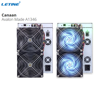 máquina de mineração cripto de 30W Canaan Avalon Miner A1346 110th 107T 104T Currenty Bitcoin