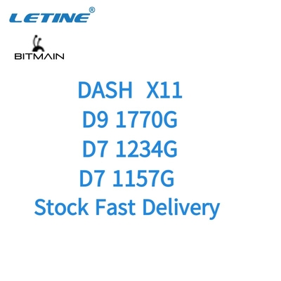 DASH  X11  AIR-COOLING MINER D9 1770G BITMAIN MINING 1.77TH POWER CONSUMPTION 2839W