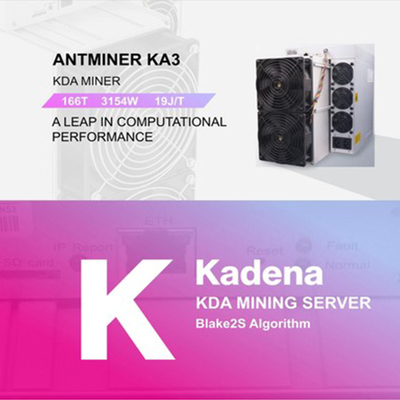 Mineiro Bitmain Antminer KA3 166th/S de Blockchain 166T 3154W KDA Asic