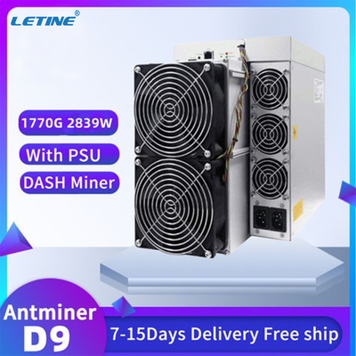 Algoritmo 2839w de Bitmain Asic Antminer D9 1770Gh X11 da relação dos ethernet