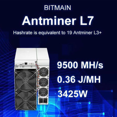 Mineiro do mineiro L7 da refrigeração a ar de Litecoin Dogecoin Antminer L7 9500M 9300M 9160M 9050M 8800M 8550M Scrypt Algorithm Scrypt