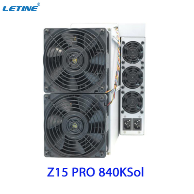 Antminer Z15 pro de Bitmain que mina o algoritmo de Equihash com um hashrate máximo do consumo de potência 840ksol/s 2560W