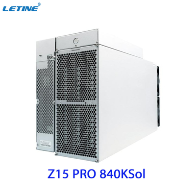 Antminer Z15 pro de Bitmain que mina o algoritmo de Equihash com um hashrate máximo do consumo de potência 840ksol/s 2560W