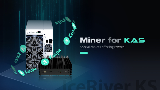 moeda do traço que mina o mineiro de KASPA KAS Miner Ice River KS0 100G 65Watt Kaspa Asic