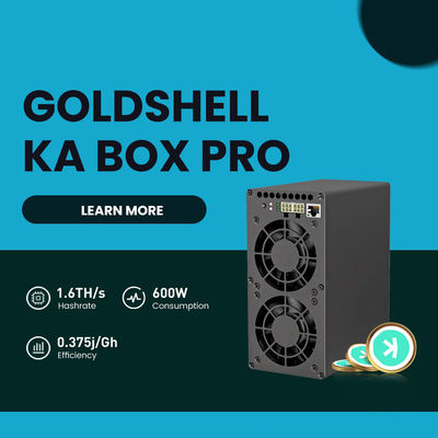 Home Mute Kaspa Miner Goldhsell KA Box Pro 1.6Th/s 600W KHeavyHash Algoritmo