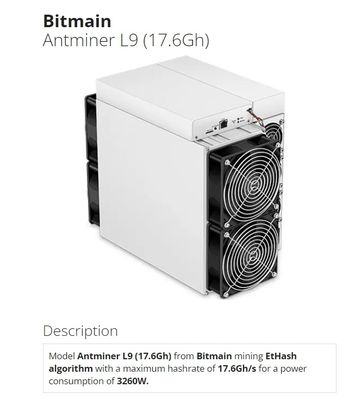 Bitmain Asic Antminer L9 16G Letcoin Doge Dual Mining 3360W L7 9050M Máquina de mineração