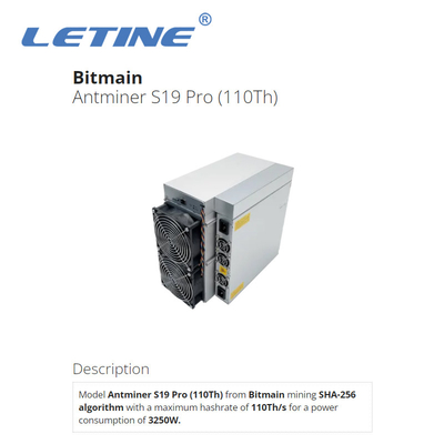 Mineiro 3355W da corrente de bloco do algoritmo de Bitcoin Miner S19j Pro+ 122T SHA 256 do mineiro de Bitmain BTC
