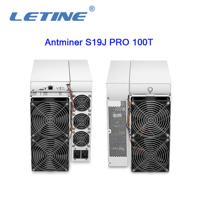 Hashrate da máquina de mineração de Bitcoin do algoritmo de Bitmain Asic Antminer S19J PRO 100T 3050W SHA-256 do mineiro 100Th/s