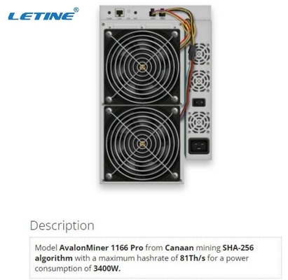 Mineiro do mineiro 75db BTC de Blockchain do mineiro de Avalon 1166 pro 81T Asic Bitcoin
