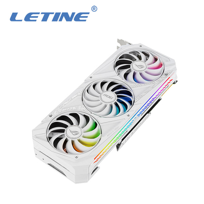 Placa gráfica alta de Hashrate ROG-STRIX-RTX3090-O24G-WHITE com 24GB GDDR6X 1890 megahertz de overclock do apoio