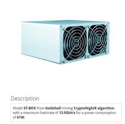 ST-caixa 61W do mineiro de 13.92kh/S Goldshell Cryptonight Asic