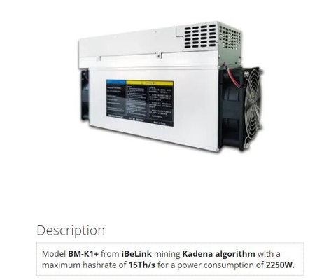 Algoritmo do mineiro BM-K1+ 15Th/S K1 Blake 2s-Kadena do iBeLink de CKB KDA