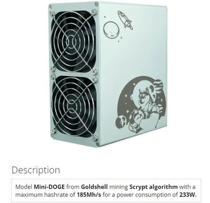 mineiro L7 L3+ Lt5 pro 233W 35db de 185Mh/S LTC Goldshell Asic