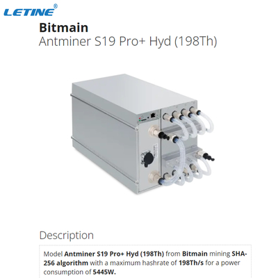 Hidráulica 198Th de Bitmain Asic Antminer Bitmain Antminer S19 Pro+ do algoritmo SHA-256