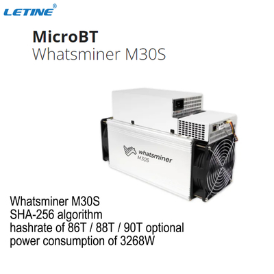 Máquina de mineração cripto de MicroBT Whatsminer M30S 90T 88T 86T 84T do mineiro de SHA 256 Asic Bitcoin