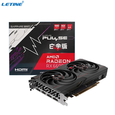 Não placa gráfica de Video Card Sapphire Radeon RX 6600 8G GDDR6 256bit do mineiro de LHR GPU