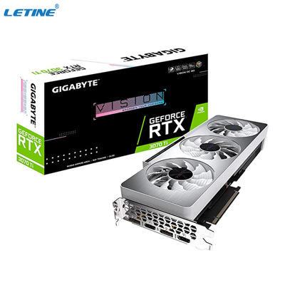 Cartão gráfico do rtx 3070 de prata de OC 8G da visão do si de GeForce RTX 3070 da GIGA BYTE de Graphic Card do mineiro da cor