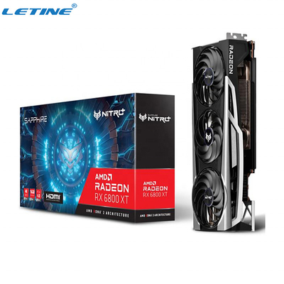 Placa gráfica de mineração Sapphire Nitro + Radeon Rx 6800 Xt OC 16g Gddr6 de Ethereum Amd