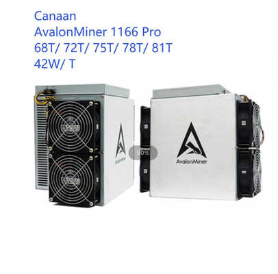 Mineiro Canaan Avalon da mão de Bitcoin segundo 1166 pro 68T 72T 75T 78T 81T 42W por T